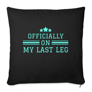 Broken Leg Funny Recovery Crutches - Sofa pillowcase 17,3'' x 17,3'' (45 x 45 cm) - black - Front