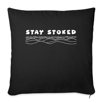 Surfing Surfboard Surfer Wassersport - Sofakissenbezug 45 x 45 cm - Schwarz - Vorne