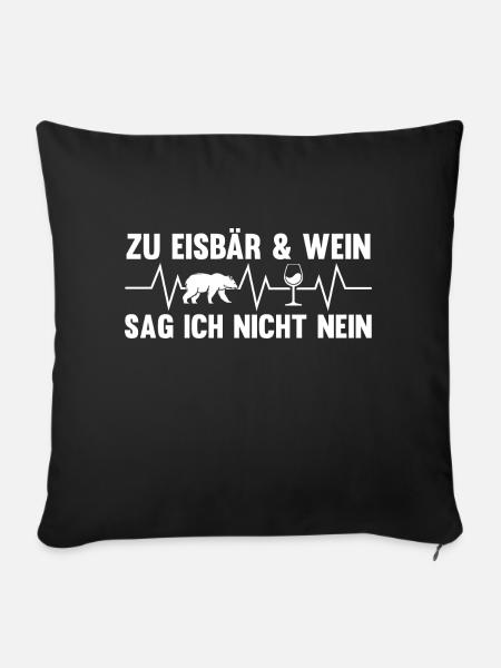 Eisbär Eisbären - Sofakissenbezug 45 x 45 cm - Schwarz