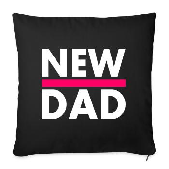 New dad - Housse de coussin décorative 45 x 45 cm - noir - Devant