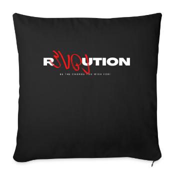 rEVOLution - Sofakissenbezug 45 x 45 cm - Schwarz - Vorne