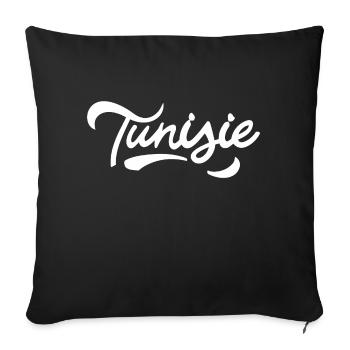 Tunisie - Housse de coussin décorative 45 x 45 cm - noir - Devant