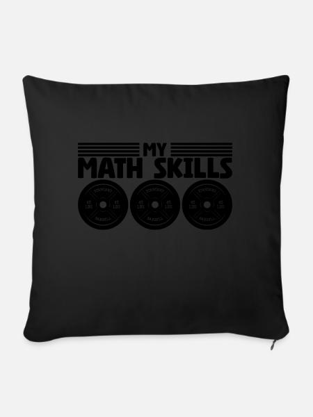 Weightlifter Weight Plates Bodybuilder Math - Sofakissenbezug 45 x 45 cm - Schwarz