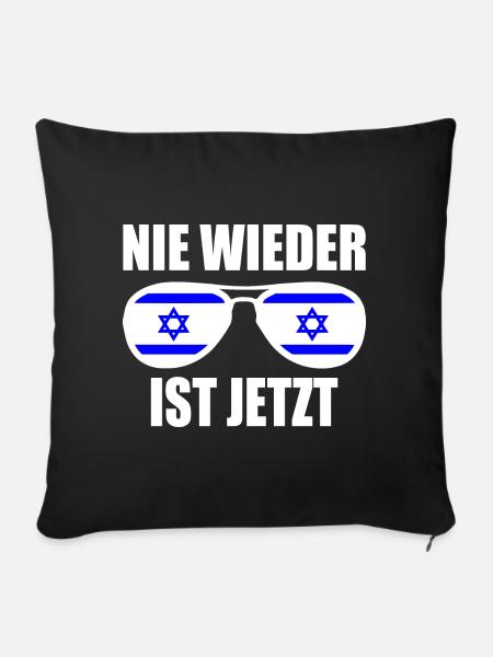 Nie wieder ist jetzt - Sofakissenbezug 45 x 45 cm - Schwarz