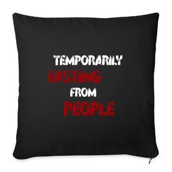 Personnes à jeun - Housse de coussin décorative 45 x 45 cm - noir - Devant