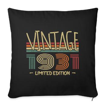 Vintage 1931 Cadeau Anniversaire 1931 Rétro1931 - Housse de coussin décorative 45 x 45 cm - noir - Devant