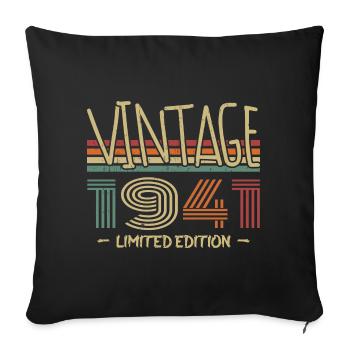 Vintage 1941 Cadeau Anniversaire 1941 Rétro1941 - Housse de coussin décorative 45 x 45 cm - noir - Devant