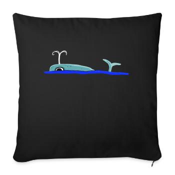 Baleine - Housse de coussin décorative 45 x 45 cm - noir - Devant