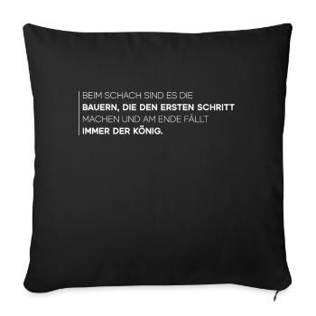 funny sayings pawns chess - Sofa pillowcase 17,3'' x 17,3'' (45 x 45 cm) - black - Front
