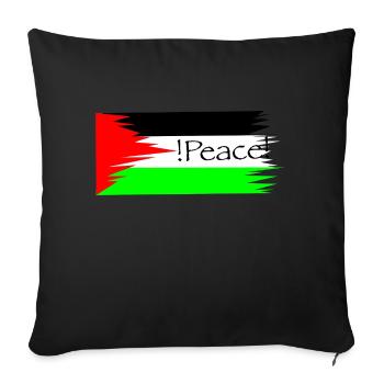 Palestine Peace - Sofakissenbezug 45 x 45 cm - Schwarz - Vorne