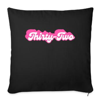 Thirty-Two Birthday - 32nd Birthday Retro Pink - Sofa pillowcase 17,3'' x 17,3'' (45 x 45 cm) - black - Front