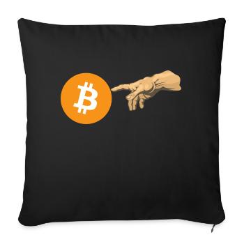 Crypto Creation Hand 1 - Sofa pillowcase 17,3'' x 17,3'' (45 x 45 cm) - black - Front
