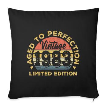 Millésime 1963 Edition Limitée - Housse de coussin décorative 45 x 45 cm - noir - Devant