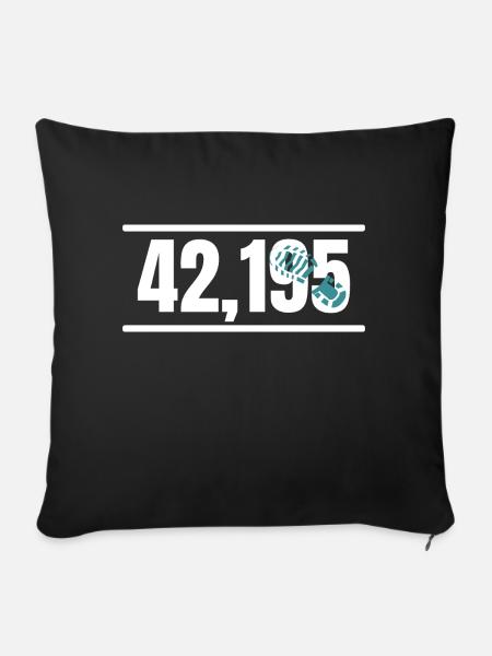 Marathon Running Jogging - Sofakissenbezug 45 x 45 cm - Schwarz