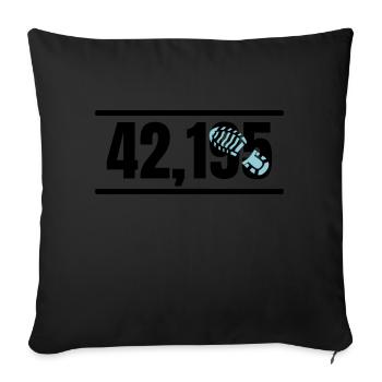 Marathon Course Jogging - Housse de coussin décorative 45 x 45 cm - noir - Devant