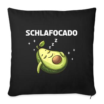 Sleep Ocado - Funny Avocado Design - Sofa pillowcase 17,3'' x 17,3'' (45 x 45 cm) - black - Front