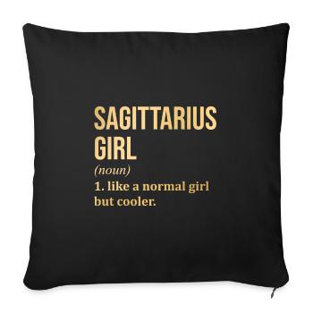 Sagittaire - Housse de coussin décorative 45 x 45 cm - noir - Devant