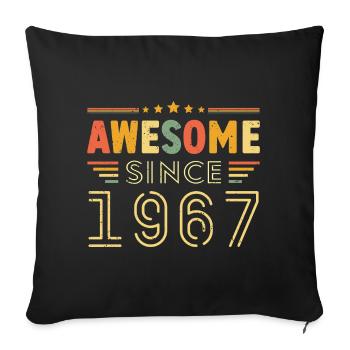 Vintage Legend 1967 Gift from 1967 - Born in 1967 - Sofa pillowcase 17,3'' x 17,3'' (45 x 45 cm) - black - Front