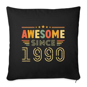 Vintage Legend 1990 Geschenk von 1990 - Jahrgang 1990 - Sofakissenbezug 45 x 45 cm - Schwarz - Vorne