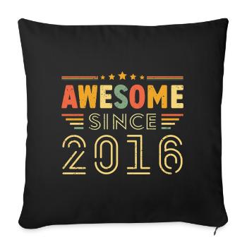 Millésime Légende 2016 Cadeau de 2016 - Né en 2016 - Housse de coussin décorative 45 x 45 cm - noir - Devant