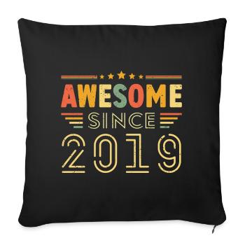 Millésime Légende 2019 Cadeau de 2019 - Né en 2019 - Housse de coussin décorative 45 x 45 cm - noir - Devant