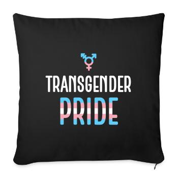 LGBTQ Pride Month - Transgender Pride - Sofa pillowcase 17,3'' x 17,3'' (45 x 45 cm) - black - Front