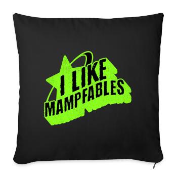I like Mampfables - Lebe gesund im Geiste - Sofakissenbezug 45 x 45 cm - Schwarz - Vorne