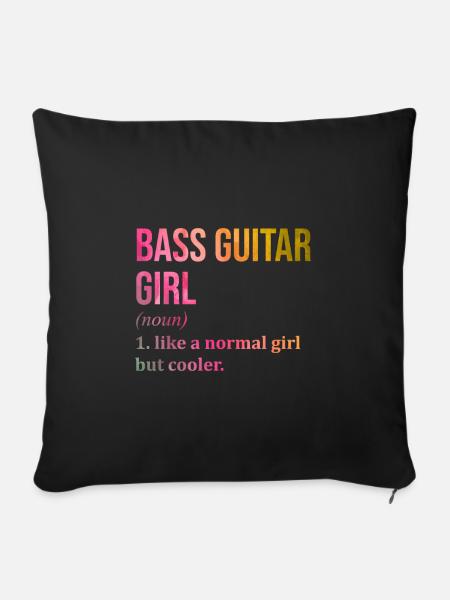 Bass Bass Bass - Sofakissenbezug 45 x 45 cm - Schwarz