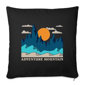 Adventure Mountain Graphic - Sofa pillowcase 17,3'' x 17,3'' (45 x 45 cm) - black - Front