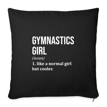 Gymnastique Gymnastique Gymnastique - Housse de coussin décorative 45 x 45 cm - noir - Devant