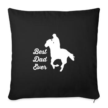 Cheval - Housse de coussin décorative 45 x 45 cm - noir - Devant
