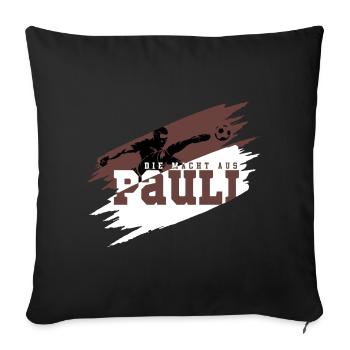 Fans de football Pauli La puissance du nord - Housse de coussin décorative 45 x 45 cm - noir - Devant