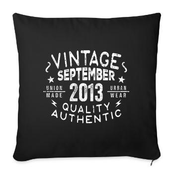 Legendär Seit September 2013 Geburtstag September - Sofakissenbezug 45 x 45 cm - Schwarz - Vorne