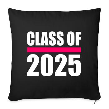 Class of 2025 - Sofa pillowcase 17,3'' x 17,3'' (45 x 45 cm) - black - Front