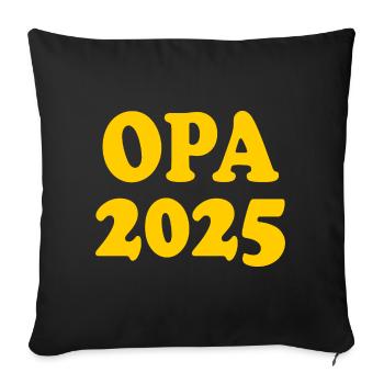 Opa 2025 - Sofakissenbezug 45 x 45 cm - Schwarz - Vorne