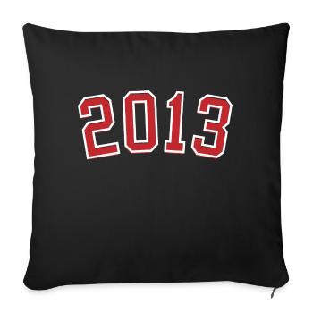 Sport Birth Year 2013 - Sofa pillowcase 17,3'' x 17,3'' (45 x 45 cm) - black - Front
