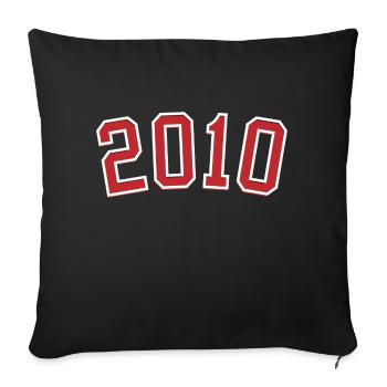 Année de naissance sport 2010 - Housse de coussin décorative 45 x 45 cm - noir - Devant