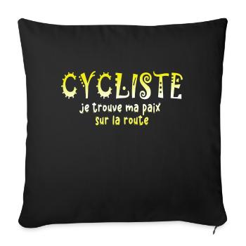 Bicycle bicycles bicycle bicycle bike biker mtb 4 - Sofa pillowcase 17,3'' x 17,3'' (45 x 45 cm) - black - Front