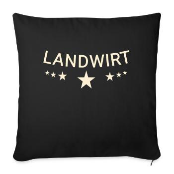 Farmer - Sofa pillowcase 17,3'' x 17,3'' (45 x 45 cm) - black - Front