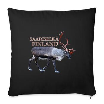 Saariselka - Housse de coussin décorative 45 x 45 cm - noir - Devant