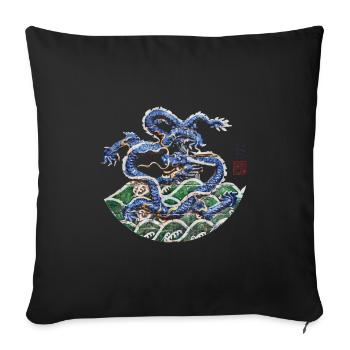 Chinesisch_Drache_Verbotenen Stadt_Conglong1773 - Sofakissenbezug 45 x 45 cm - Schwarz - Vorne
