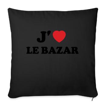 I like the mess - Sofa pillowcase 17,3'' x 17,3'' (45 x 45 cm) - black - Front
