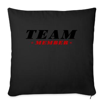 Team Member - Sofa pillowcase 17,3'' x 17,3'' (45 x 45 cm) - black - Front