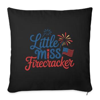 Little Miss Firecracker - Sofa pillowcase 17,3'' x 17,3'' (45 x 45 cm) - black - Front