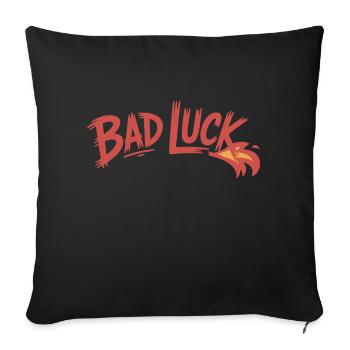 BAD LUCK - Sofa pillowcase 17,3'' x 17,3'' (45 x 45 cm) - black - Front
