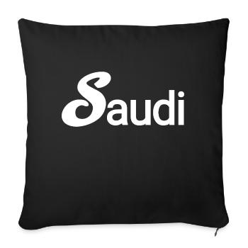 Saudi - Sofa pillowcase 17,3'' x 17,3'' (45 x 45 cm) - black - Front
