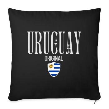 Originally from Uruguay, born in Uruguay - Sofa pillowcase 17,3'' x 17,3'' (45 x 45 cm) - black - Front