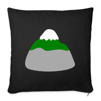 Minimalistische Gestaltung der Berglandschaft - Sofakissenbezug 45 x 45 cm - Schwarz - Vorne