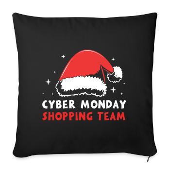 Cyber Monday shopping spree - Sofa pillowcase 17,3'' x 17,3'' (45 x 45 cm) - black - Front