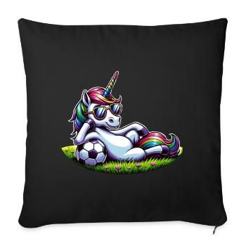 Unicorn Football Rainbow Casual Sunglasses - Sofa pillowcase 17,3'' x 17,3'' (45 x 45 cm) - black - Front